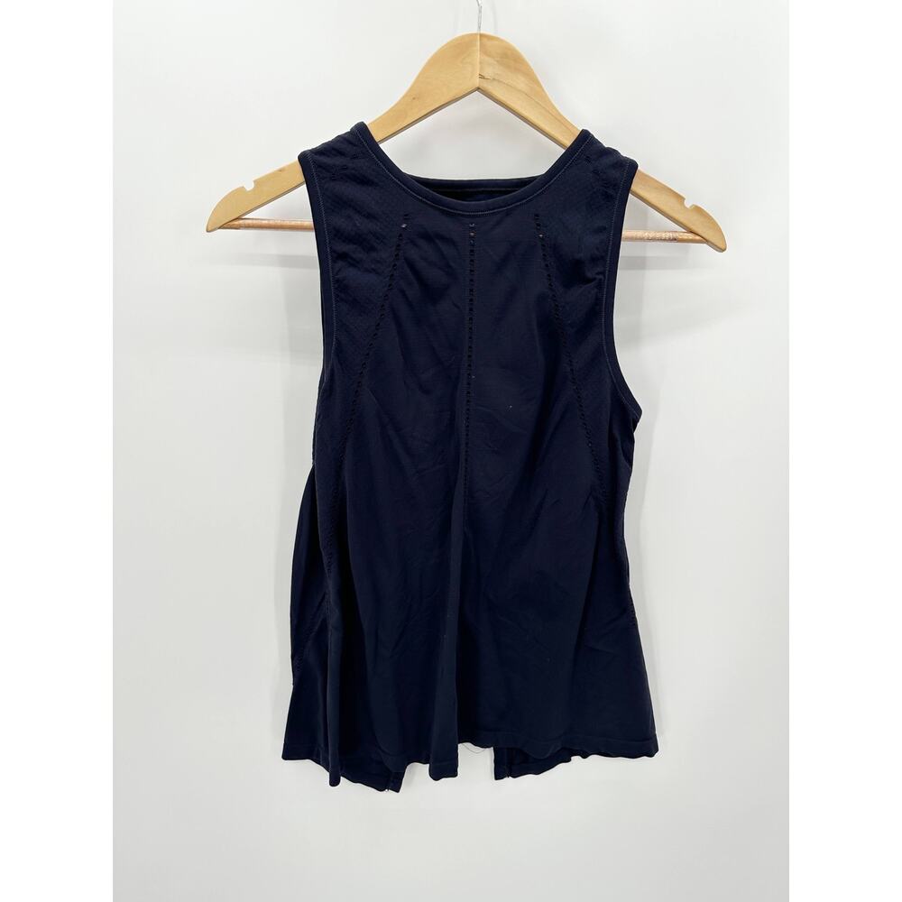 Athleta Foothill Split Back Tank Top Women XS Navy Blue Activewear 211277022